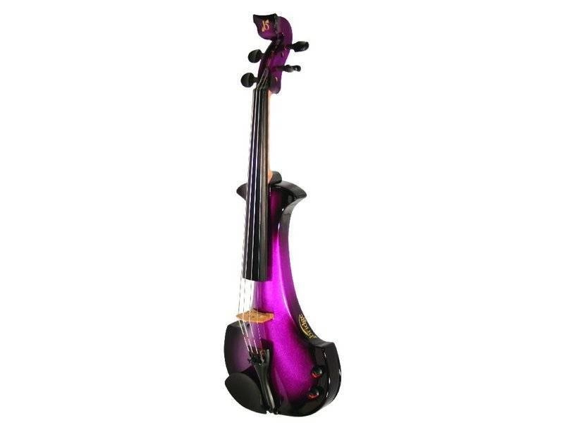 Bridge Aquila Electric Violin - Black/Purple